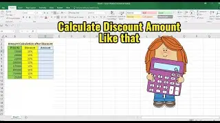 How to calculate Discount Amount !!!! #excel #myanmaryoutubechannel