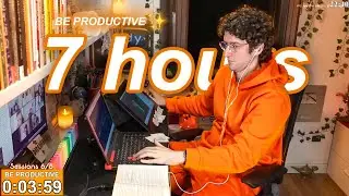 STUDY WITH ME LIVE | 7 HOURS ✨ Harvard Alumnus, Chill Work With Me, Rain Sounds, Pomodoro Timer