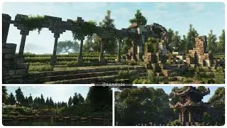 My builds with custom textures in Minecraft