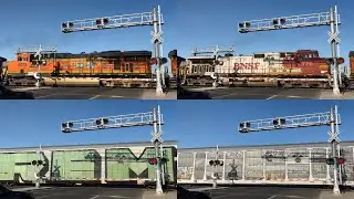 BNSF 4679 Manifest w/ Sticker Unit & Fakebonnet North - E. Swain Rd. Railroad Crossing, Stockton CA