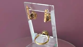 Комплект с бриллиантами, золото 585