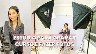 Como montar um estúdio de gravação e fotos profissionais para curso (valores e equipamentos)