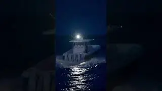 Intrepid power boat last night at the Haulover Inlet
