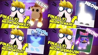 MY ADOPT ME NEON PETS / MEGANEON PETS CREATION COMPILATION VIDEO! (ROBLOX)