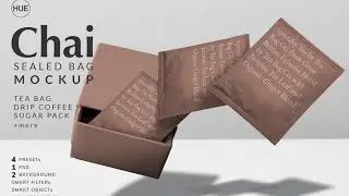 Mock Up: Chai-Tea Bag Sealed Bag Mockup