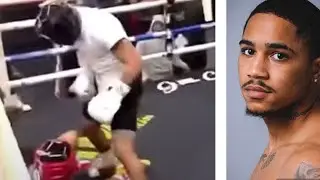 Rolly Romero gets DROPPED sparring new TMT boxer J’hon Ingram