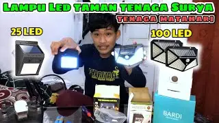 Lampu dinding taman outdoor tenaga surya / Solar cell 30 LED dan 100 LED