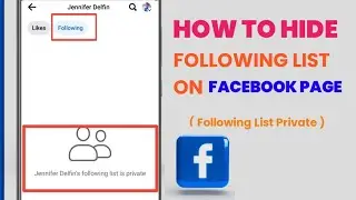 How To Hide Following List On Facebook Page | How To Private Facebook Following List