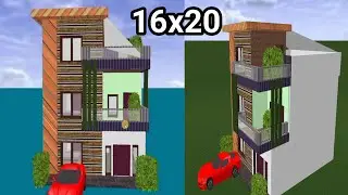 3 bedroom house design village 16x20