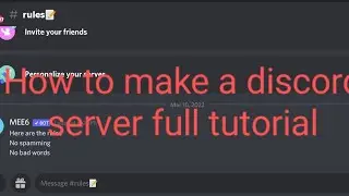 How to create a Discord server and Add bots and full tutorial