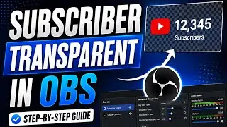 Subscriber Count Transparent in OBS Studio | Transparent Widget Setup