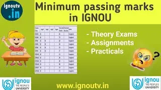 IGNOU Passing Marks for all programmes [BA, BCom, MA, MSc, MCom etc.,] || IGNOU || IGNOU TV ||