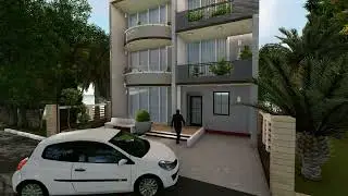 G+3 Modern Residence design proposal lumion render
