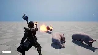 Magic Spell - Morph to Pig. Unreal Engine 5