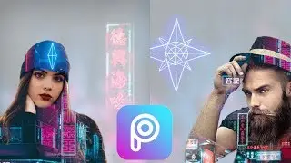 Double Exposure Effect di PicsArt | Cyberpunk