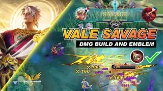VALE SAVAGE GAMEPLAY 1 SHOT BUILD and EMBLEM ( Supernal Tempest Collector Skin Gameplay )