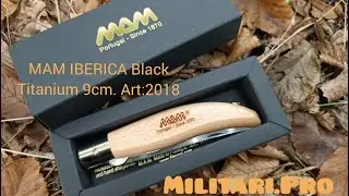 Складаний ніж MAM IBERICA Black Titanium. 9 cm. Art.2018. simtorg.com