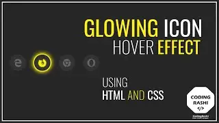 How To Create Glowing Icon Hover Effect Using Html and Css...