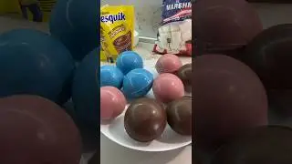 Шоколадні бомбочки з маршмелоу 💣🍬🍨 #marshmello #какао #длядітей #recipe #christmas #cooking
