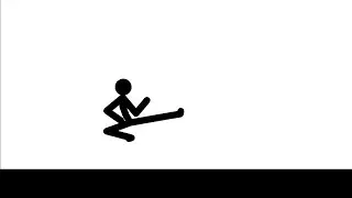 Stickman animated kicking