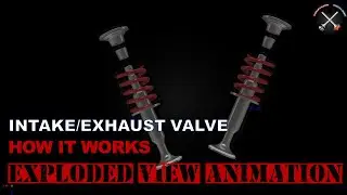 Internal Combustion Engine's valve | Assembly: EXPLODED VIEW ANIMATION | Inventor Professional 2021