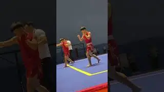 Wushu Sanda Footwork and Punching Basic Techniques #wushu #wushusanda #china #shortsvideo #youtuber