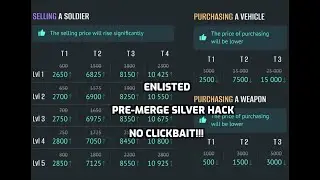 ENLISTED SILVER HACK PRE - MERGE NO CLICKBAIT !!!