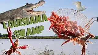 This Louisiana Swamp was Infested with CRAWFISH! (Catch and Cook)