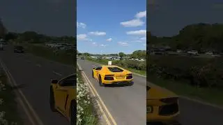 Loud Lamborghini Aventador leaving Supercarfest!