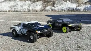 Slash 2wd VXL, Tekno SCT410, Team Associated Rival, HPI Trophy Truggy race and fun!
