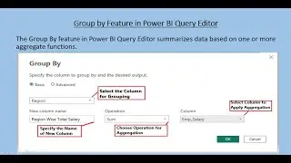 Lecture No. 11 Group By Feature in Power BI Query Editor