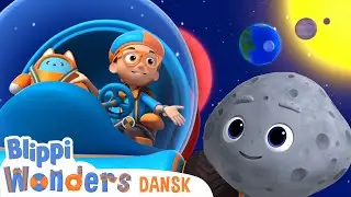 Planeterne i solssystemet | Blippi Dansk | Moonbug Børn Dansk - tegnefilm for børn