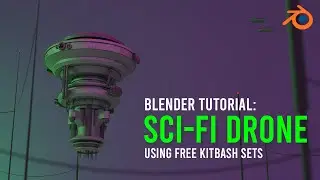 Create A Sci-Fi Drone In 5 Minutes  - Blender 2.9 Tutorial