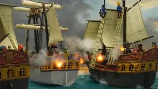 Pirates VS Compagnie des Indes : le trésor caché ! Stop motion Toys Playmobil !