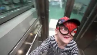 Sweden, Stockholm, Odenplan train/subway station, U-Bahn, SMW inclined glass elevator - going up