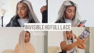 How to Install a Italian Hd Full Lace unit with Holding Spray ( no glue )