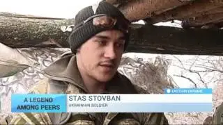 Soldier's Return to Frontline in Eastern Ukraine Stovban continues to serve despite leg amputation