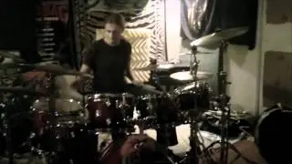 Dian recording drums for Burn Together album