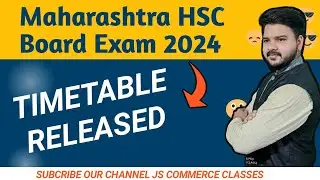 HSC Time Table आ गया |12th Class  Board Exam 2024 Timetable Released | Jitesh sir |