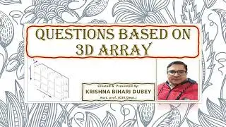 3D Array: Questions You're Most Likely To Ask