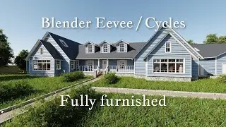 Available now! | Realtime Blender Eevee Interior Tour Modular Classic Style House 20