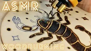 SCORPIO ZODIAC ♏ WOODBURNING ASMR satisfying scratching