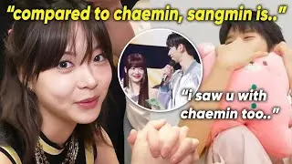 Eunchae's comparison between Chaemin VS. Sangmin as mc partners (ft. Sangmin's opinion on Chaemin)
