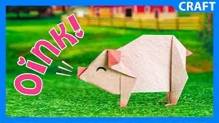 How to Make a Cute Origami Pig | Tutorial with Template