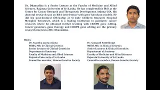 HGS Webinar Nov2020: CRISPR Gene editing and its applications - By Dr Dhanushka Hewabostanthrige
