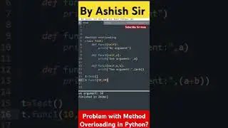 Problem with method overloading in Python? #python #overloading #oop