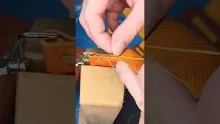 седельный шов #кожа #woodworking #leathercraft #handmade #изготовление #hendmade