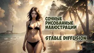 🎨Сочные рисованные иллюстрации в STABLE DIFFUSION | #stablediffusion #lora #нейросеть