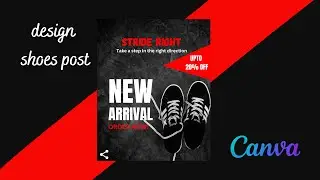 Adidas Shoes Post design in Canva | Canva tutorial | Post design