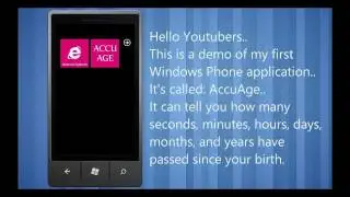 Windows Phone Application demo: AccuAge - [HD]